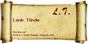 Laub Tünde névjegykártya