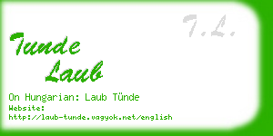 tunde laub business card