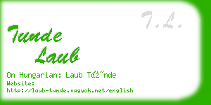 tunde laub business card